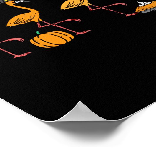 Erntedank Flamingos Funny Herbst Herbstvogel Männe Poster (Ecke)