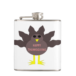 Erntedank Flasche mit Türkei Flachmann