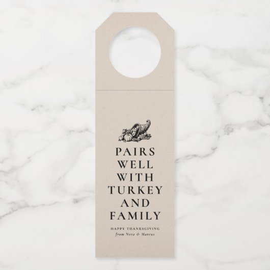 Erntedank Flaschenanhänger (Vorderseite)