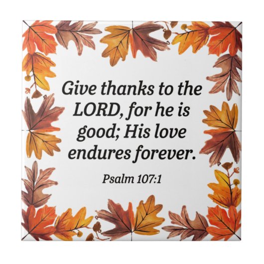 Erntedank Fliese (Vorderseite)