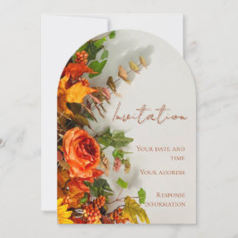 Erntedank Florals Urlaubskarte Einladung