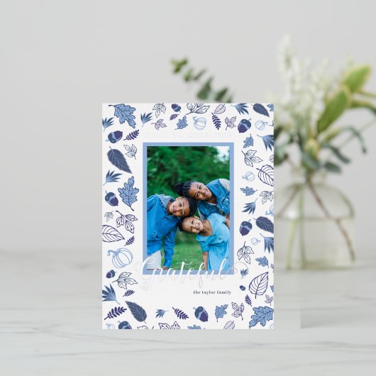 Erntedank Folien Feiertagspostkarte (Stehend vorne)