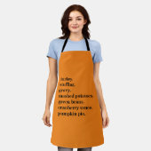 Erntedank Food Dinner Liste Personalisiert Schürze (Getragen)