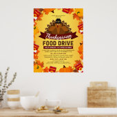 Erntedank Food Drive Wohltätigkeit Fundraiser Poster (Küche)
