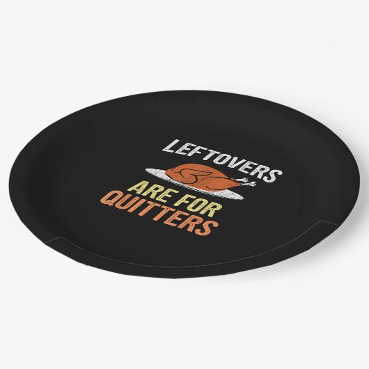 Erntedank Food Funny Leftovers sind für Quittung Pappteller (Schrägansicht)