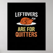 Erntedank Food Funny Leftovers sind für Quittung Poster (Vorne)