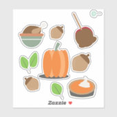 Erntedank Food Leckereien Planer Sticker (Blatt)
