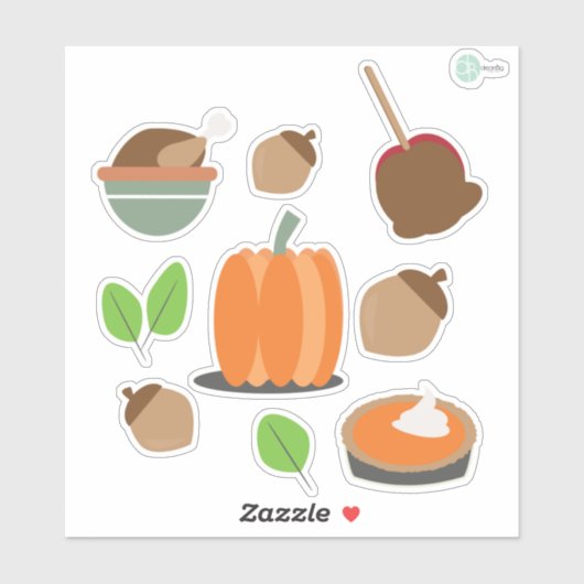 Erntedank Food Leckereien Planer Sticker (Blatt)