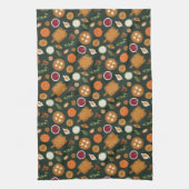 Erntedank Food Türkei Geschirrtuch (Vertikal)