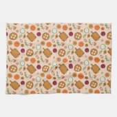 Erntedank Food Türkei Rosa Geschirrtuch (Horizontal)