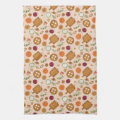 Erntedank Food Türkei Rosa Geschirrtuch (Vertikal)