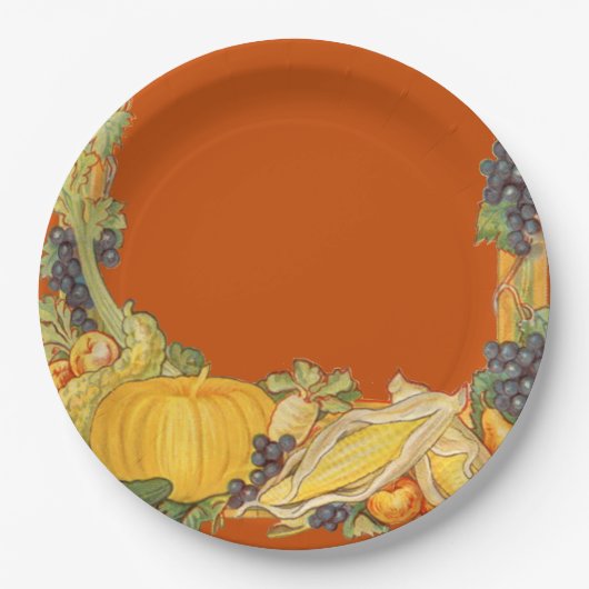 Erntedank Foods Paper Plate Pappteller (Vorderseite)