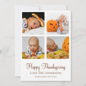 Erntedank Foto Collage Geburtsankündigung Einladung (Rückseite)