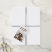 Erntedank Foto essen Drink & Sei dankbar Geschenkanhänger (Mit Garn)