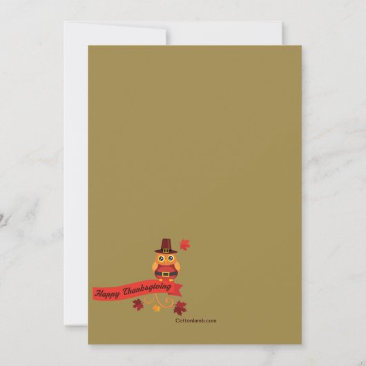 Erntedank Foto Frame Einladung (Rückseite)