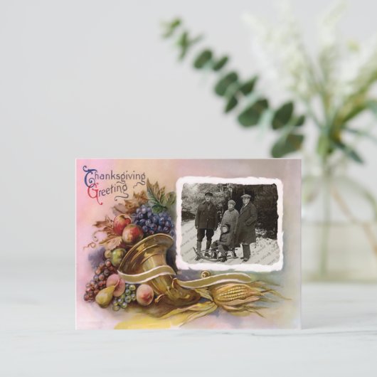 Erntedank Foto Grußkarten Postkarte (Stehend Vorderseite)