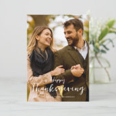 Erntedank Foto Kariert Feiertagskarte (Stehend Vorderseite)