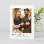 Erntedank Foto Kariert Feiertagskarte (Stehend Vorderseite)