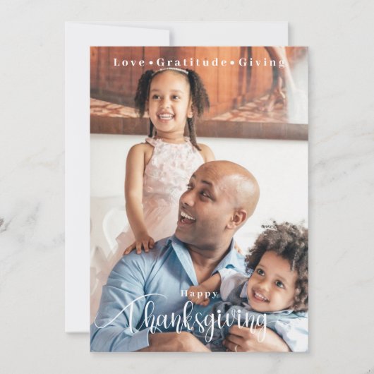 Erntedank Foto Minimalistisch Feiertagskarte (Vorderseite)