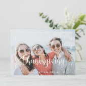 Erntedank Foto Minimalistisch Feiertagskarte (Stehend Vorderseite)