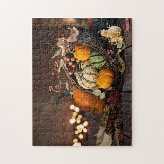 Erntedank Fotografie Cornucopia und Pumpkin Ph Puzzle (Vertikal)