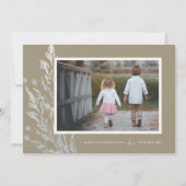 Erntedank-Fotokarte für Rustikale Fall-Gräser Einladung (Vorderseite)