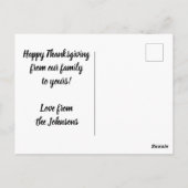 Erntedank-Fotokarte Ihr eigenes Foto hochladen Postkarte (Rückseite)