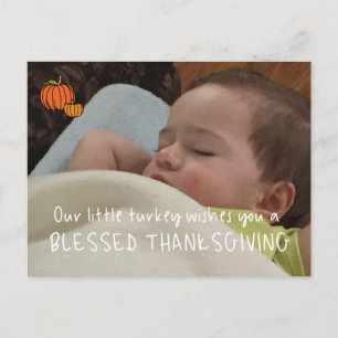 Erntedank-Fotokarte Ihr eigenes Foto hochladen Postkarte