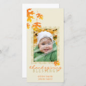 ERNTEDANK FOTOKARTE: mache Blätter 3 Feiertagskarte (Vorne/Hinten)