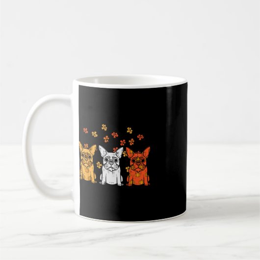 Erntedank French Bulldog Fall Frenchie Dog Men Kaffeetasse (Links)