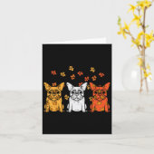 Erntedank French Bulldog Fall Frenchie Dog Men Karte (Gelbe Blume)