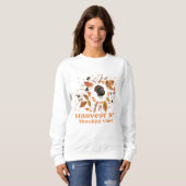 Erntedank Freude Dankbare Vibes – Gemütlicher Herb Sweatshirt (Vorne ganz)