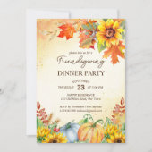 Erntedank-Freundschaft Abendessen Party Vorlage (Vorderseite)