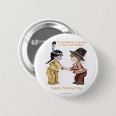 Erntedank-Freundschaft und Frieden Button (Vorne & Hinten)