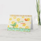 Erntedank Friend Sharing dank Vogelkarte Karte (Vorderseite)