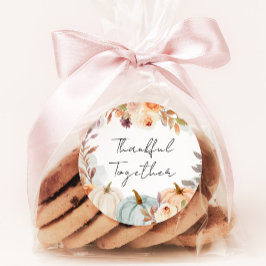 Erntedank Friends geben Dinner Gefallen Runder Aufkleber