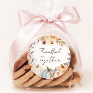 Erntedank Friends geben Dinner Gefallen Runder Aufkleber