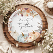 Erntedank Friends Giving Dinner Pappteller