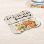 Erntedank Friendsgiving Cocktail Napkins Untersetzer (angewinkelt)