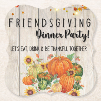 Erntedank Friendsgiving Cocktail Napkins Untersetzer