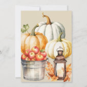 Erntedank Friendsgiving Dinner Custom Einladung (Rückseite)