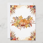 Erntedank Friendsgiving Dinner Pumpkin Blume Einladung (Rückseite)