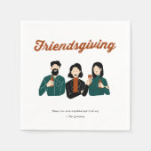 Erntedank Friendsgiving Friend Dinner Party Serviette (Vorderseite)