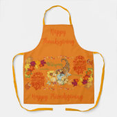 Erntedank Friendsgiving Herbst auf Orange | Schürze (Vorderseite)