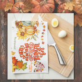 Erntedank Friendsgiving Herbst | Geschirrtuch