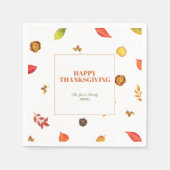 Erntedank Friendsgiving Paper Napkins Serviette (Vorderseite)