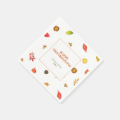 Erntedank Friendsgiving Paper Napkins Serviette (Ecke)