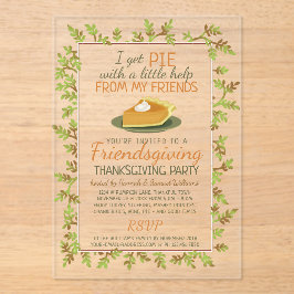 Erntedank Friendsgiving Party Pumpkin Pie Funny Acryleinladungen