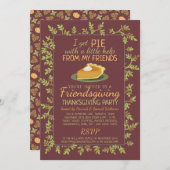 Erntedank Friendsgiving Partys Pumpkin Pie Spaß Einladung (Vorne/Hinten)