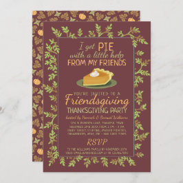 Erntedank Friendsgiving Partys Pumpkin Pie Spaß Einladung